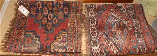 2 Bokhara saddle bag rugs
